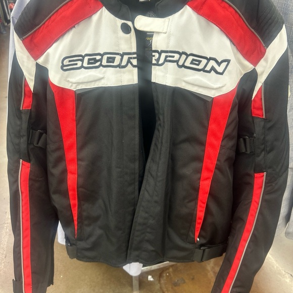 Scorpion Men's Black and Red Motorcycle Jacket - Picture 1 of 9